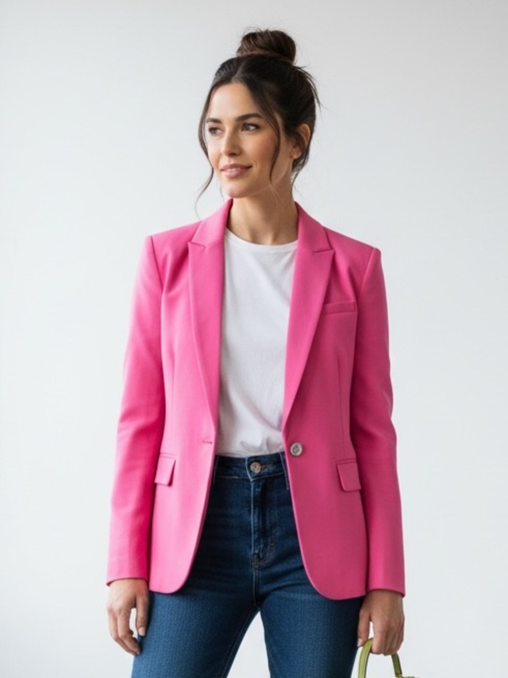 Veronica Beard Pink Blazer Pointed Collar  (Dickie zip in compatible) M/8